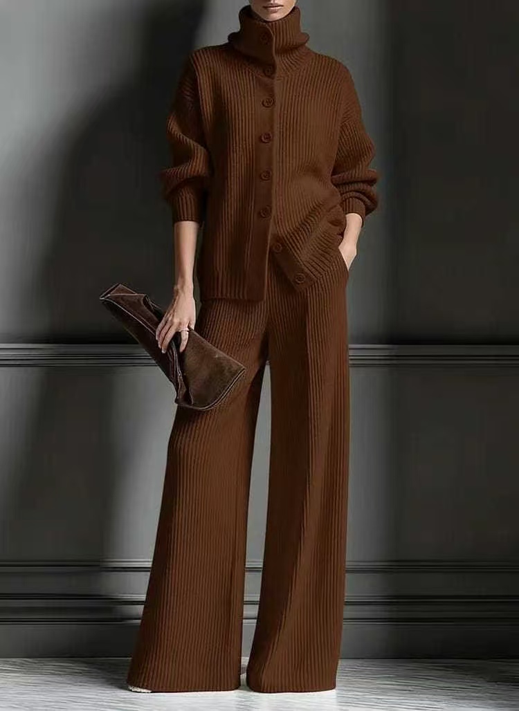 💥2026 Women's Cozy Cardigan Sweater & Pants Two-Piece Set
