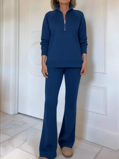 𝐄𝐦𝐛𝐞𝐫 𝐂𝐨𝐮𝐫𝐭 Women's Cozy Cotton Travel Sweatshirt & Pants Two-Piece Set