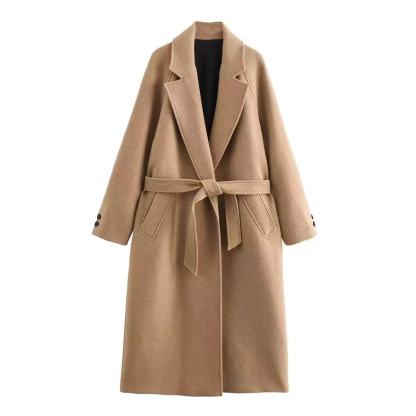 Elegant Stylish Belted Wool Coat