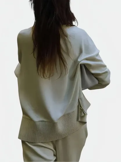 Urban Minimalist Oversized Sweatshirt & Wide-Leg Pants Co-ord Set