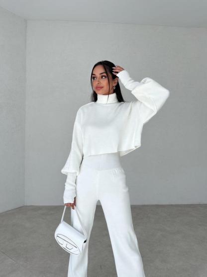 Turtleneck Glove Knit Suit