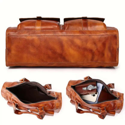 Large Leather Men's Luggage Bag