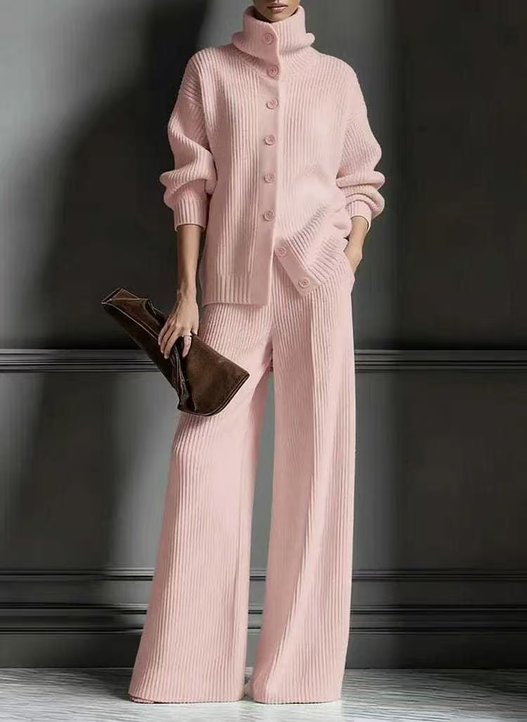 💥2026 Women's Cozy Cardigan Sweater & Pants Two-Piece Set