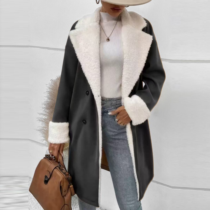 Women's Winter Coat Fleece Lined Teddy Coat Shearling Coat Long Jacket Warm