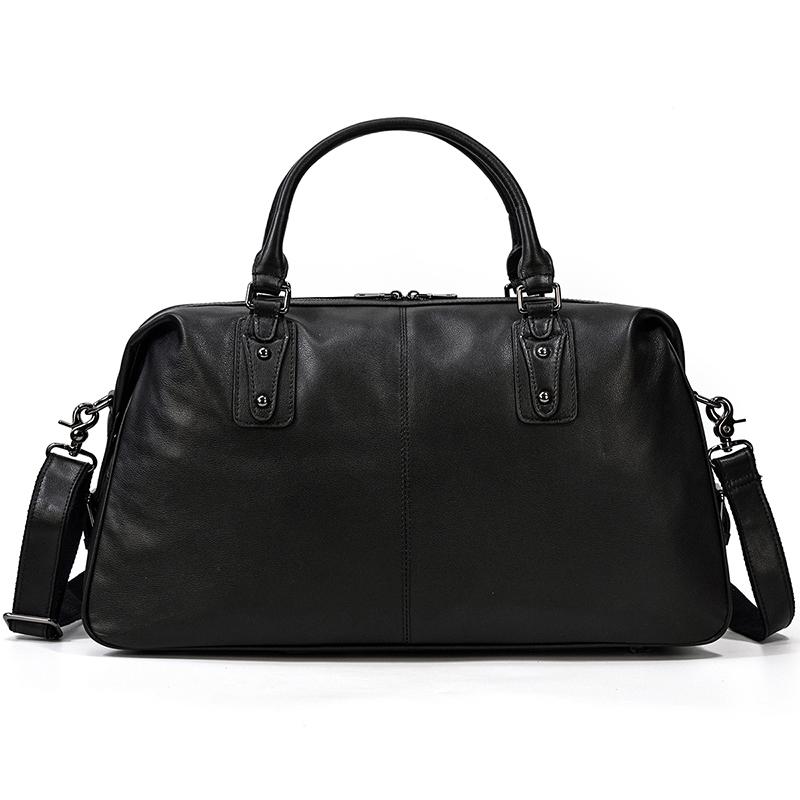 Black Leather Holdall