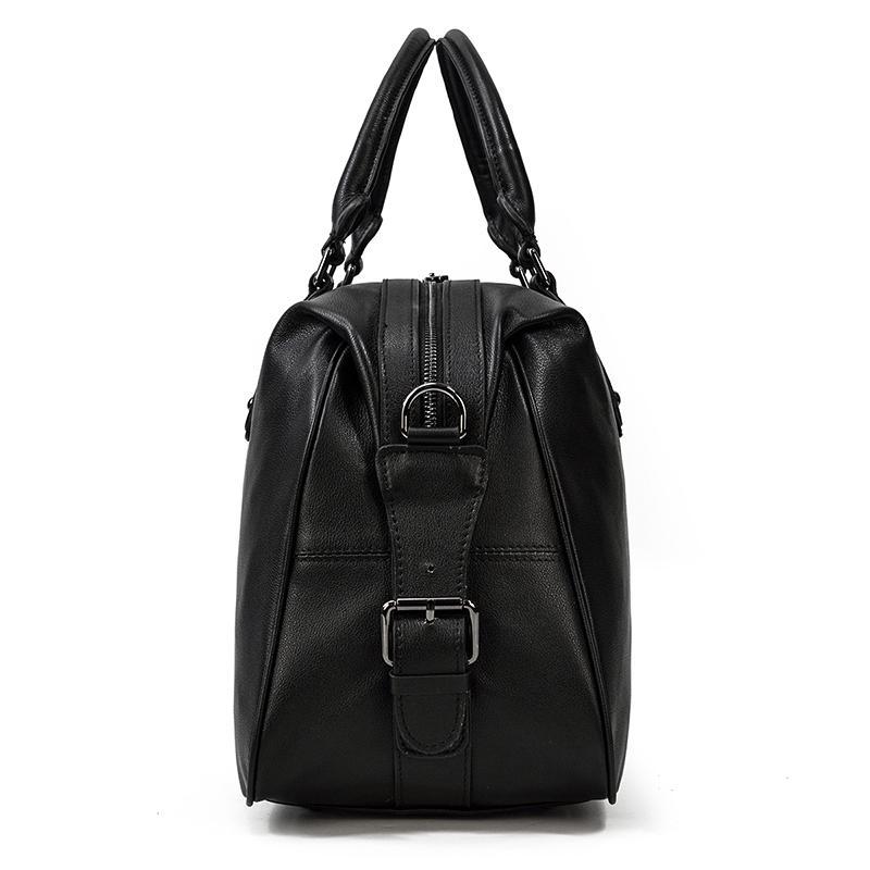 Black Leather Holdall