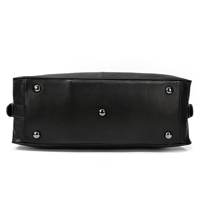 Black Leather Holdall