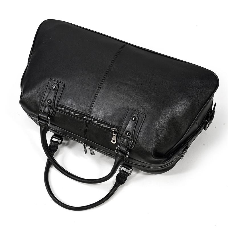 Black Leather Holdall