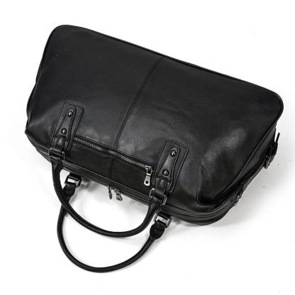 Black Leather Holdall