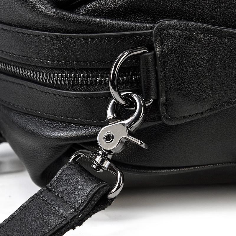 Black Leather Holdall