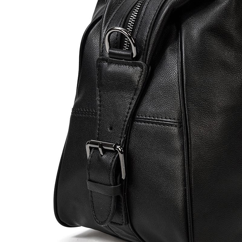Black Leather Holdall