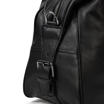 Black Leather Holdall