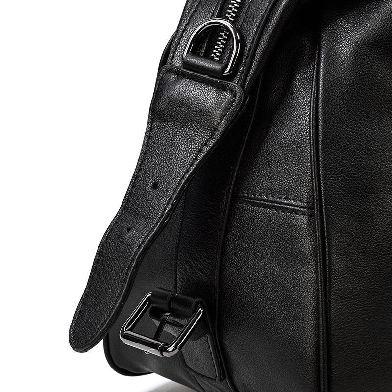 Black Leather Holdall