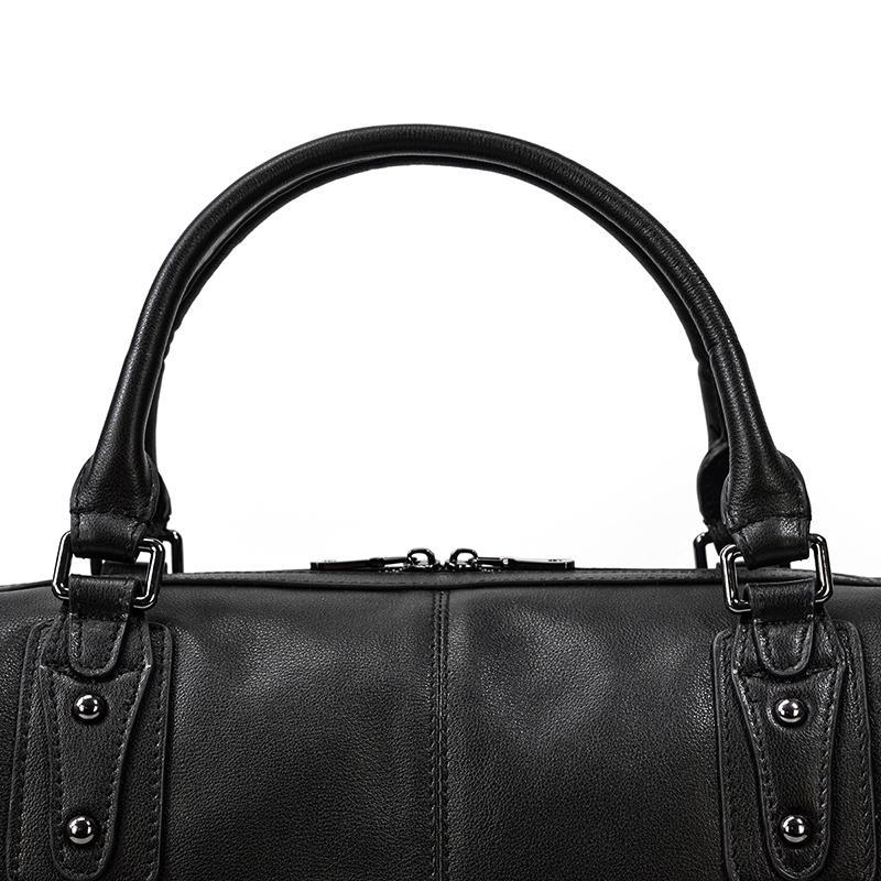 Black Leather Holdall