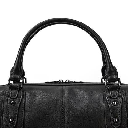 Black Leather Holdall