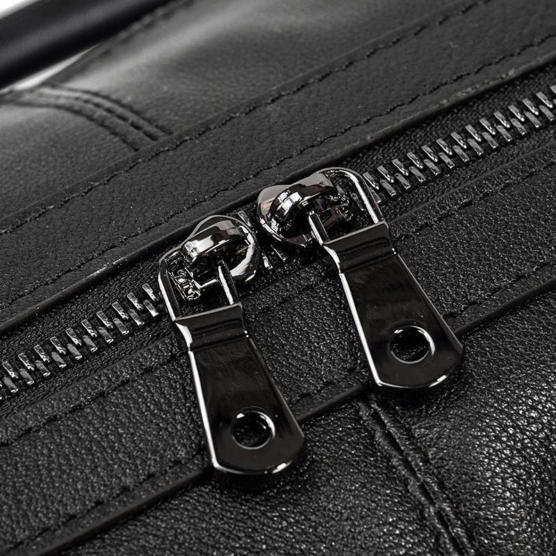 Black Leather Holdall