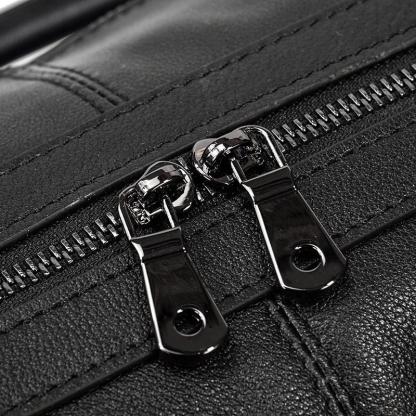 Black Leather Holdall