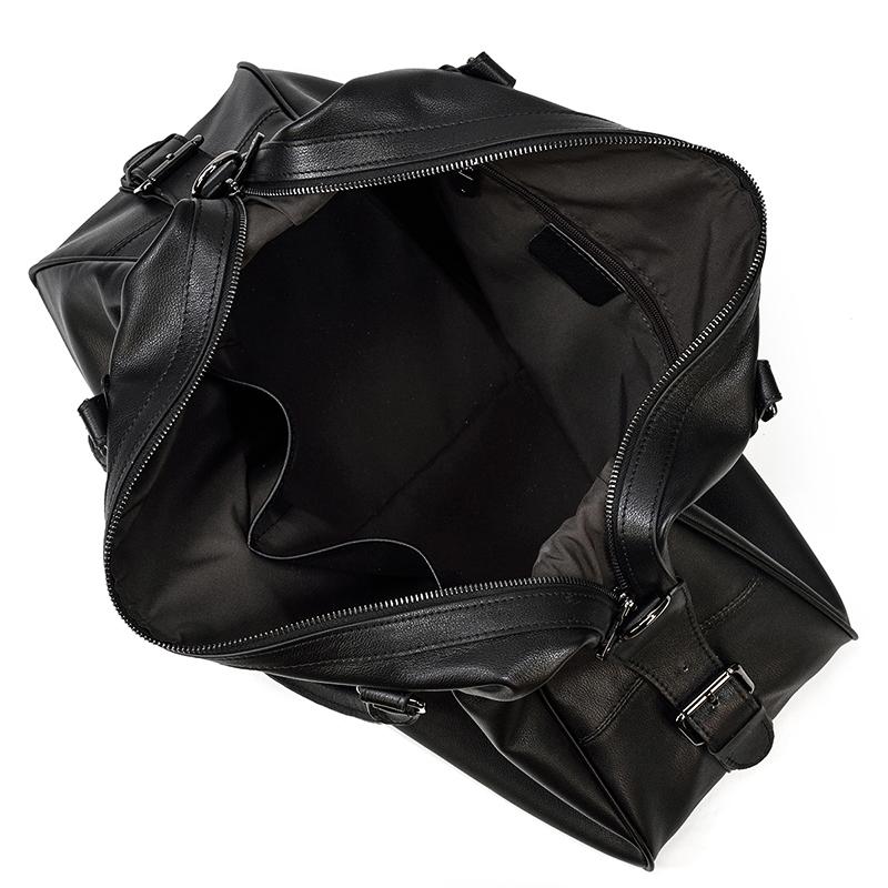 Black Leather Holdall