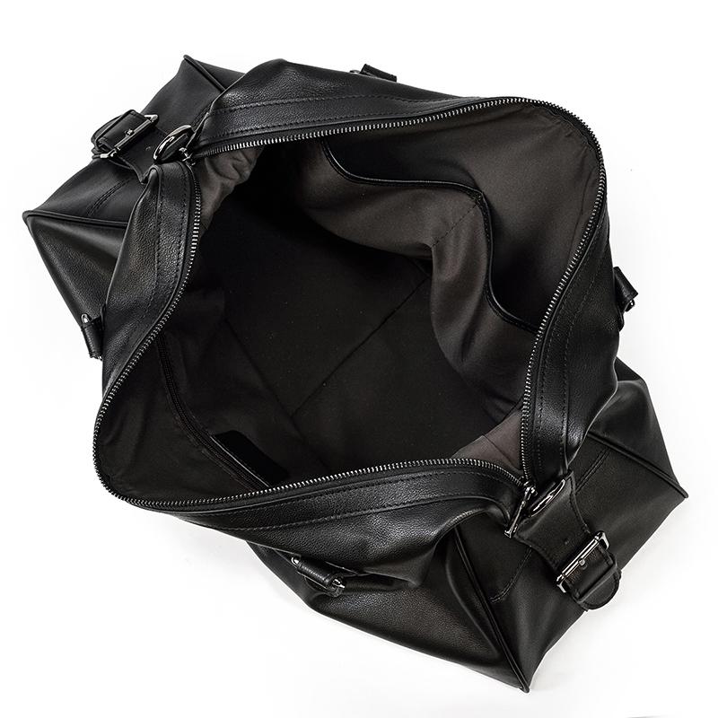 Black Leather Holdall