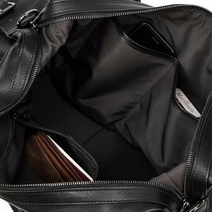 Black Leather Holdall