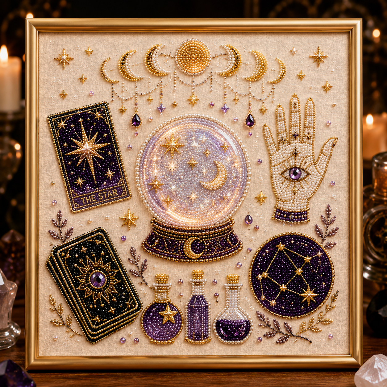 🔥 Last Day 75% OFF-👻✨ Halloween Pearl Art DIY Kit – Turn Tiny Pearls into Spooky-Cute Magic
