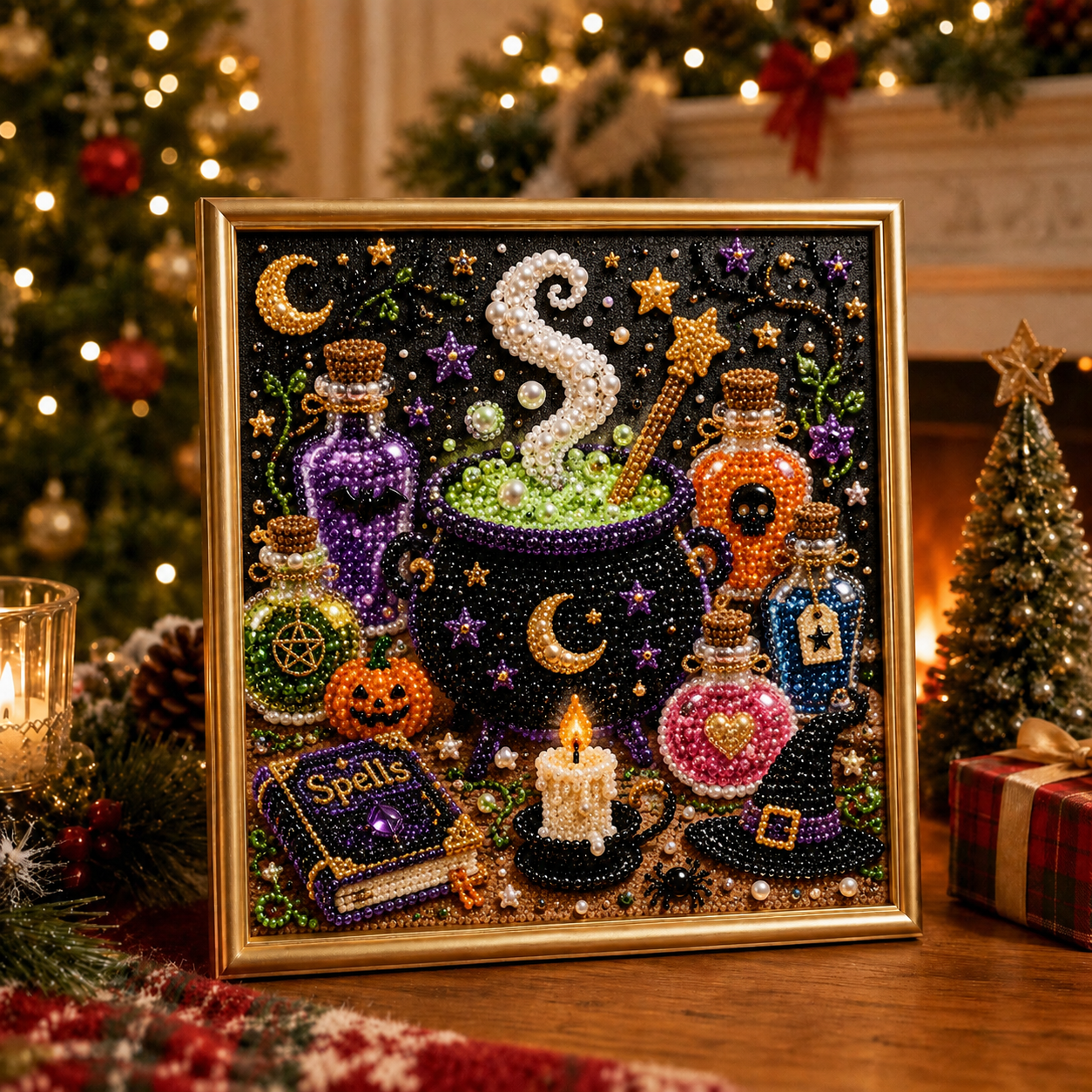 🔥 Last Day 75% OFF-👻✨ Halloween Pearl Art DIY Kit – Turn Tiny Pearls into Spooky-Cute Magic