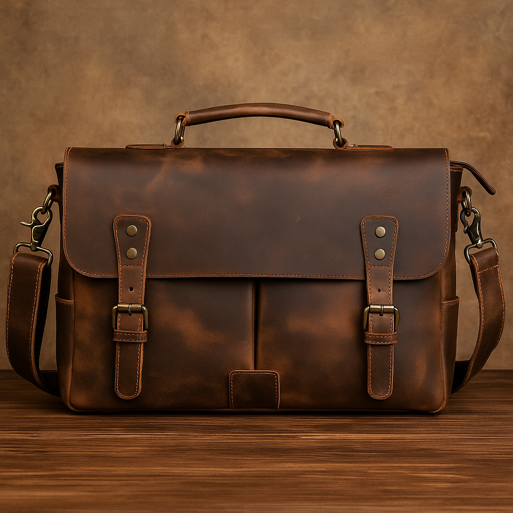 Retro Brown Messenger Bag
