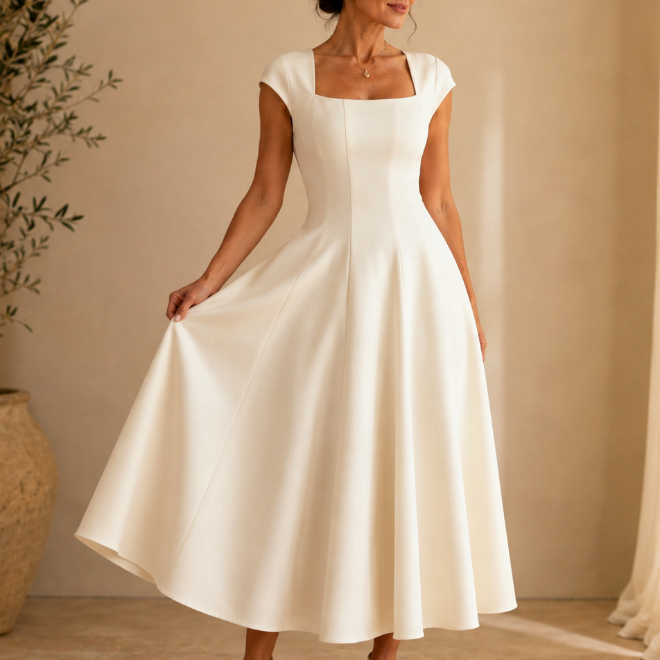 The Square-Neck Dress That Gives You A Waist