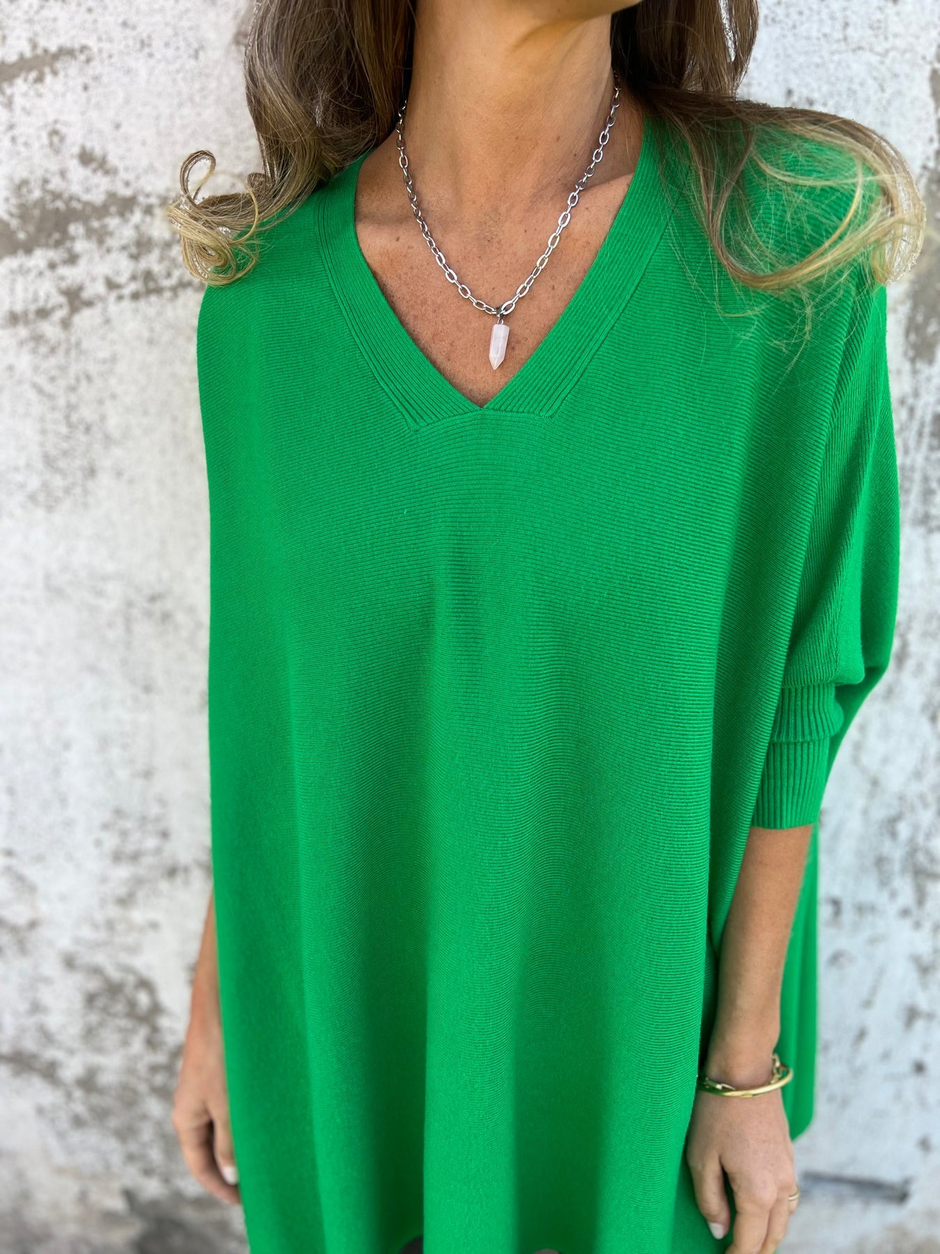 Women's Cashmere Knitted Loose Bat Top