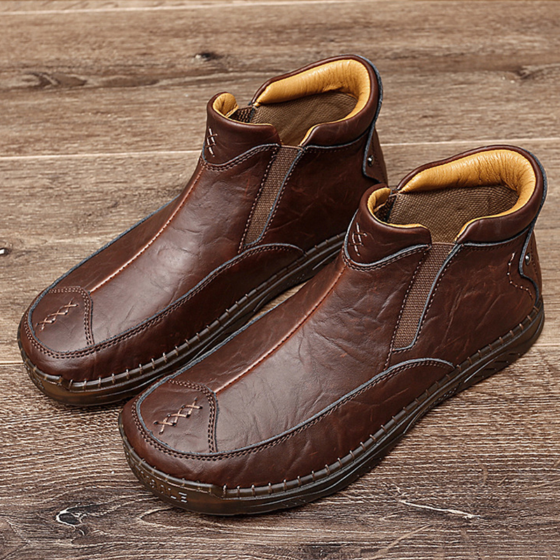 (🔥Christmas Clearance sale - 50% OFF) )Men's Outdoor Casual Handmade Cowhide Boots