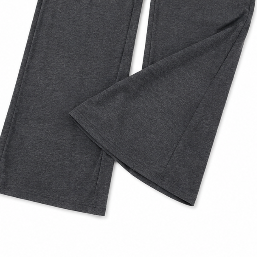 Draperline-Off-Shoulder Asymmetrical Top And Wide-Leg Pants Set