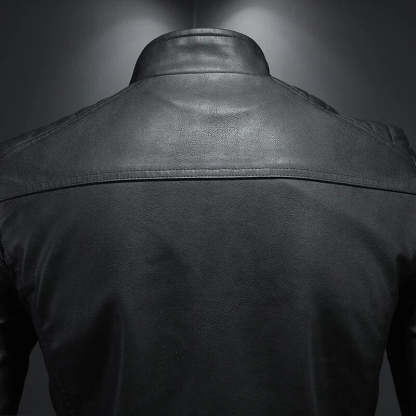 Men's leather bomber jacket 