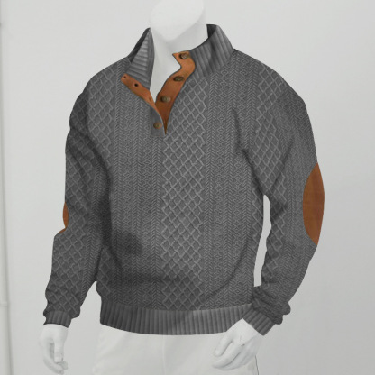 Men's  Long Sleeve Cashmere Sports Sweater