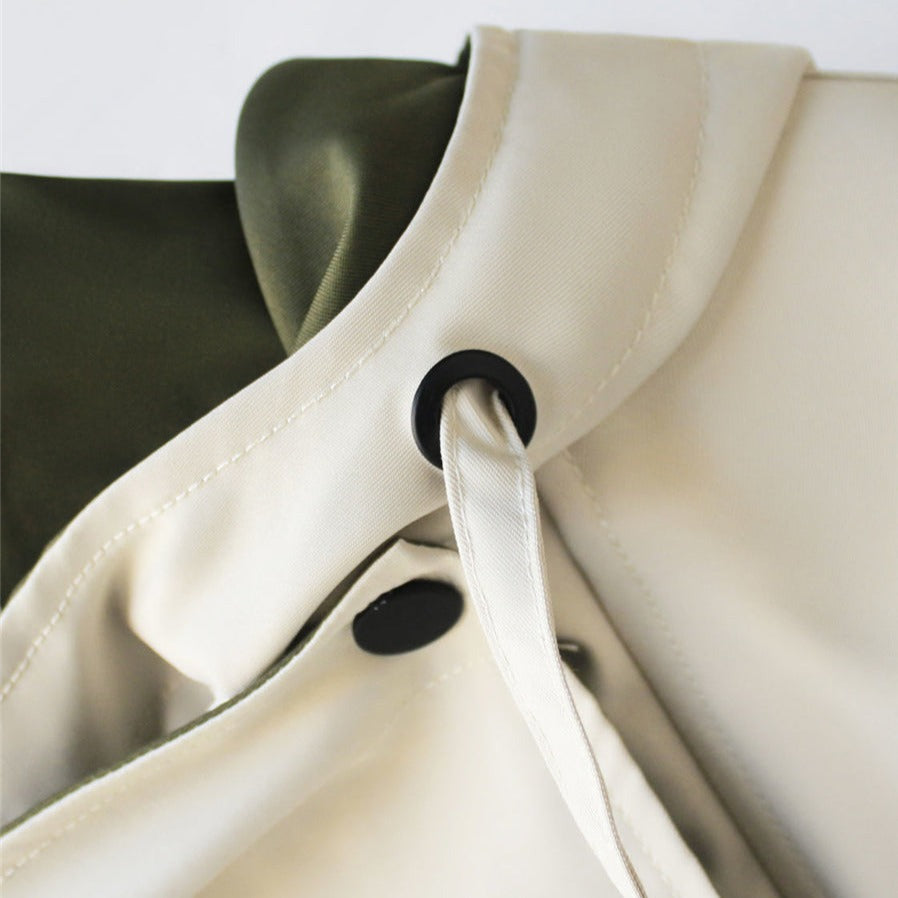 Oversized Jacket with Contrast Trim
