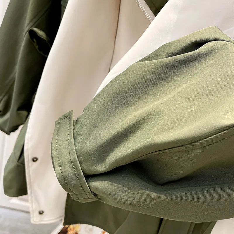 Oversized Jacket with Contrast Trim