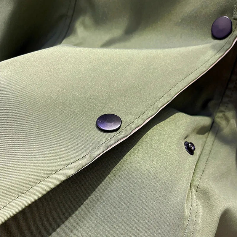 Oversized Jacket with Contrast Trim