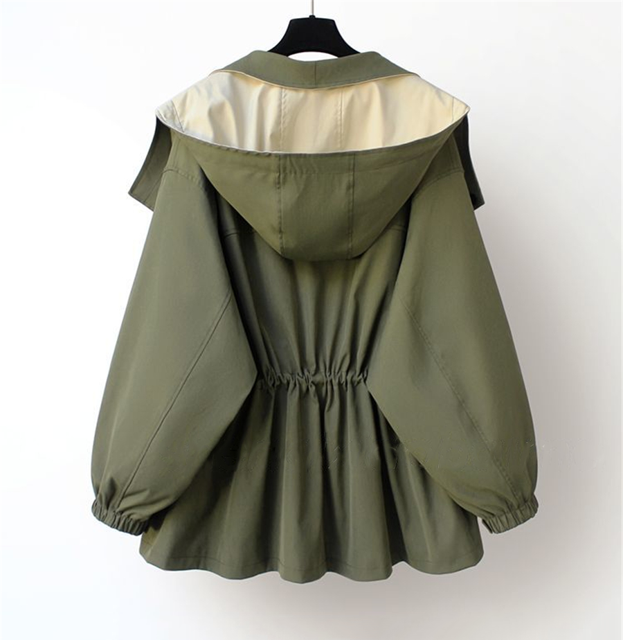 Oversized Jacket with Contrast Trim