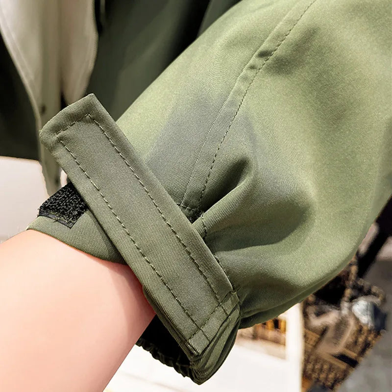 Oversized Jacket with Contrast Trim