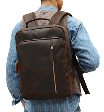 Crazy Horse Leather Backpack