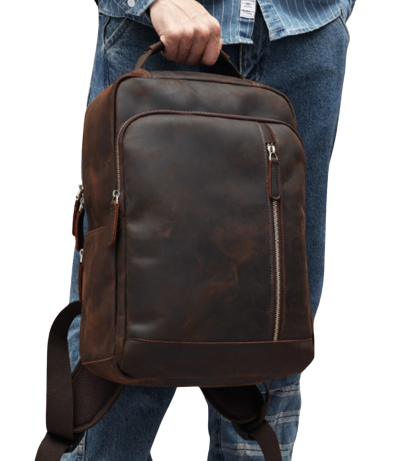 Crazy Horse Leather Backpack