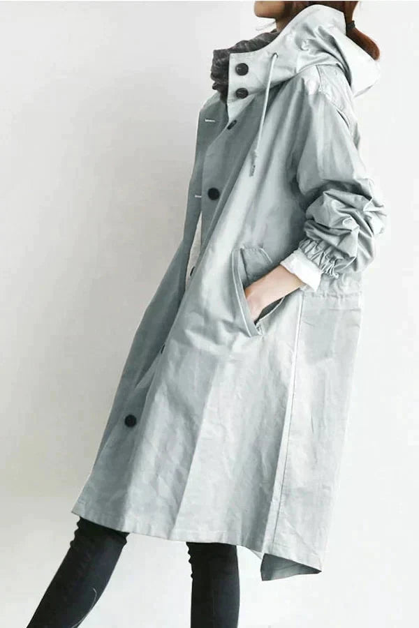 Oversized Trench Coat with a Hood
