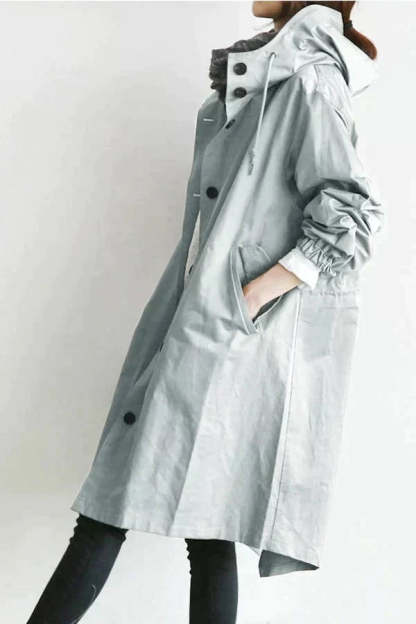 Oversized Trench Coat with a Hood