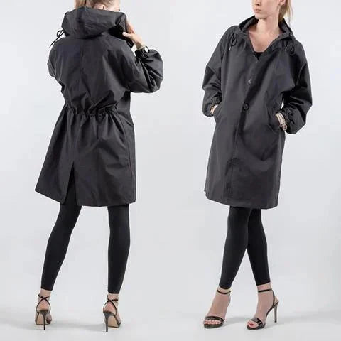 Oversized Trench Coat with a Hood