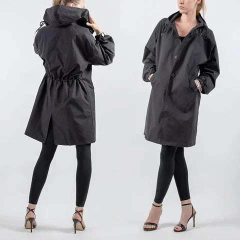 Oversized Trench Coat with a Hood