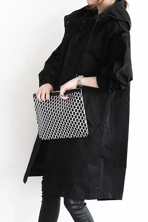 Oversized Trench Coat with a Hood