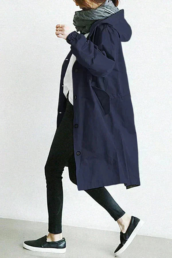 Oversized Trench Coat with a Hood