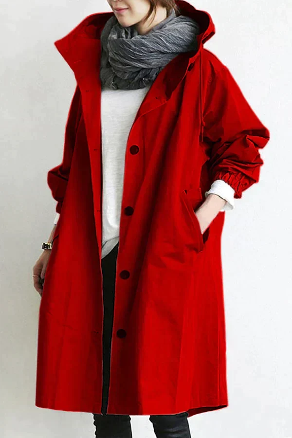 Oversized Trench Coat with a Hood