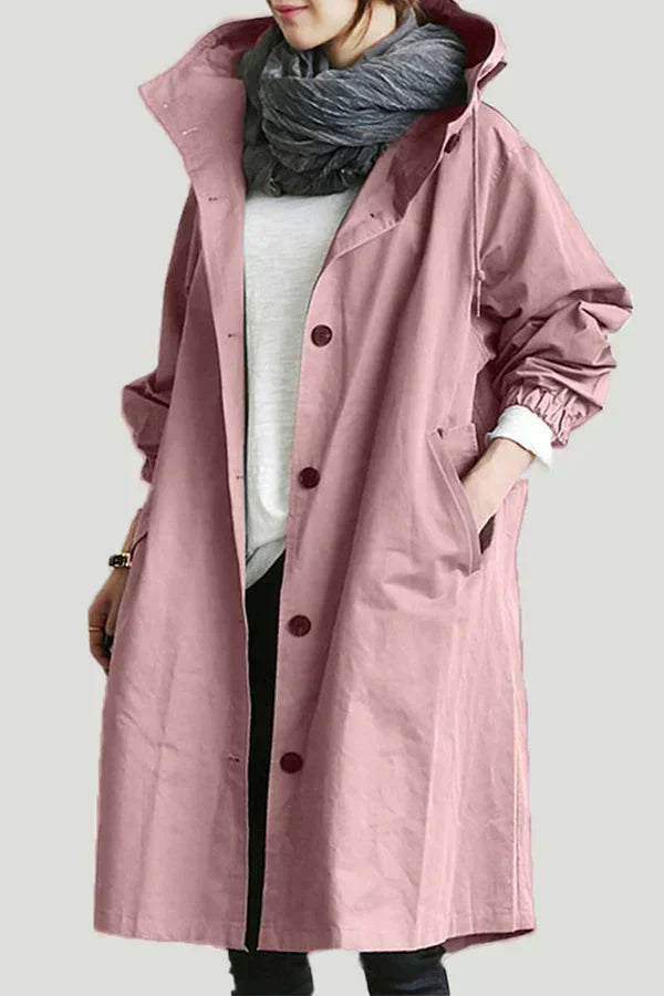 Oversized Trench Coat with a Hood