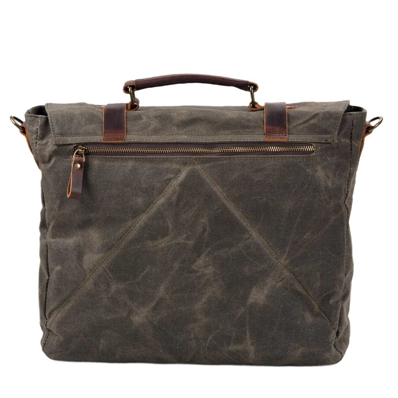 Canvas and Leather Messenger Bag