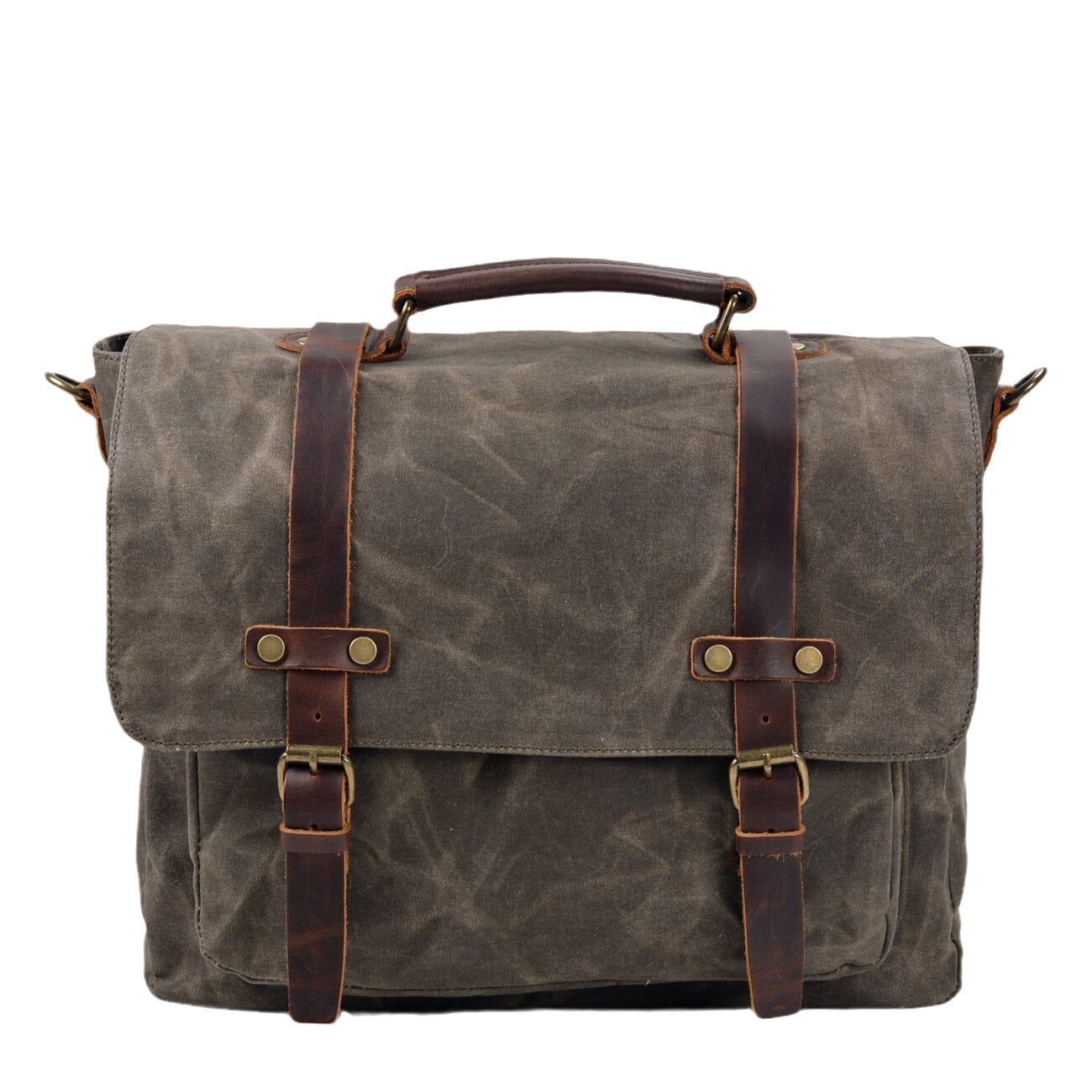 Canvas and Leather Messenger Bag